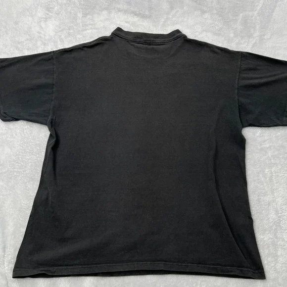 VTG US Marines Semper Fidelis Single Stitch Eagle Graphic T-Shirt Faded Black XL - Picture 5 of 9